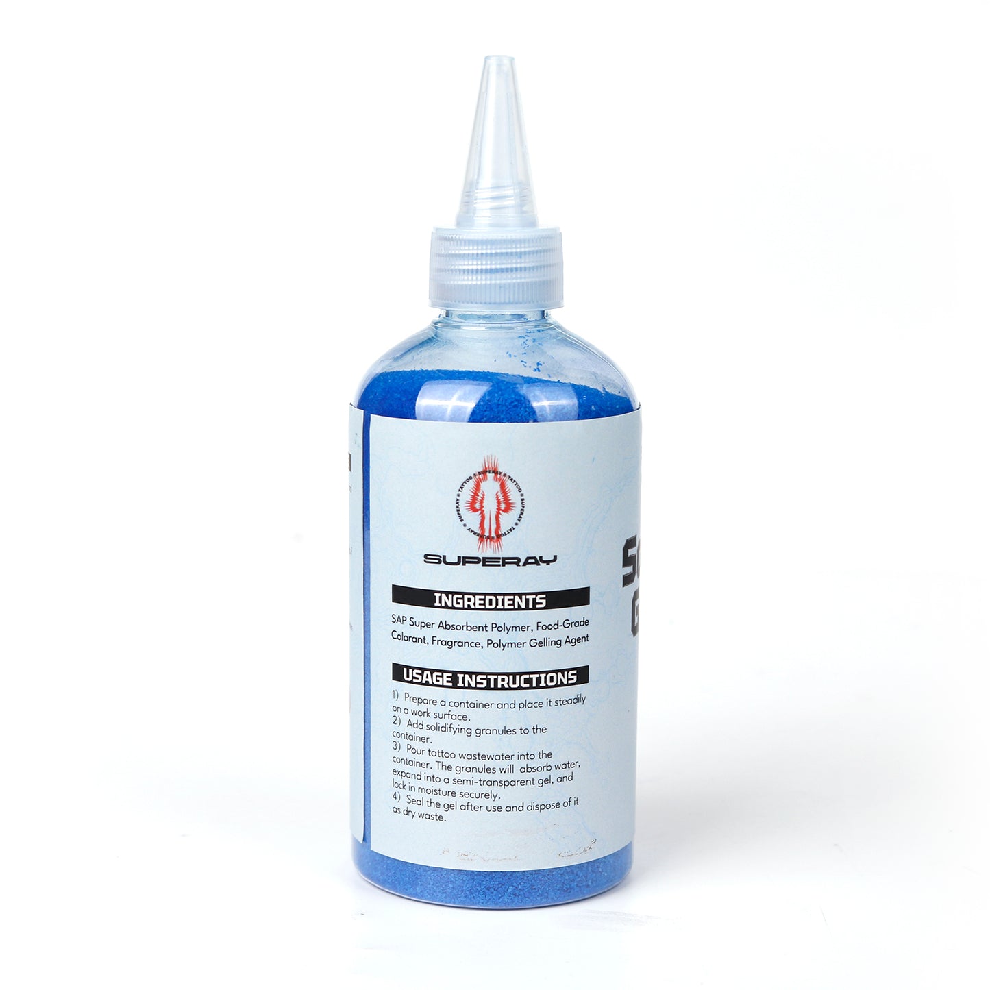 SUPERAY Tattoo Solidifying Granules 250 ml | Гранули за втвърдяване на отпадъчни течности