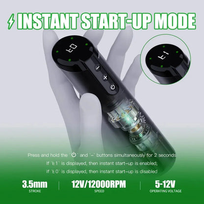 Dragonhawk X2 Wireless Tattoo Machine | Pen 35mm LED Digital Display