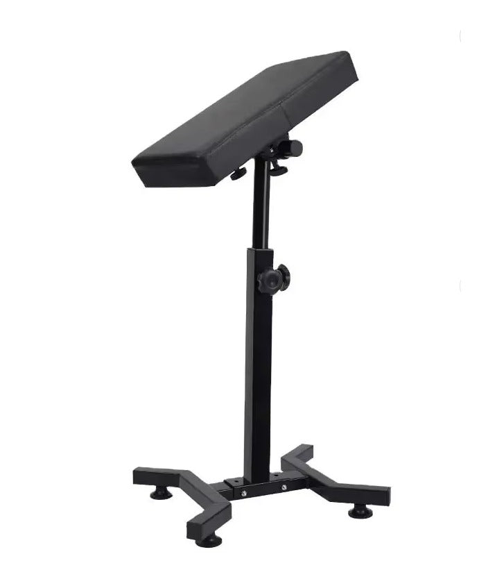 Black adjustable tattoo armrest for professional use
