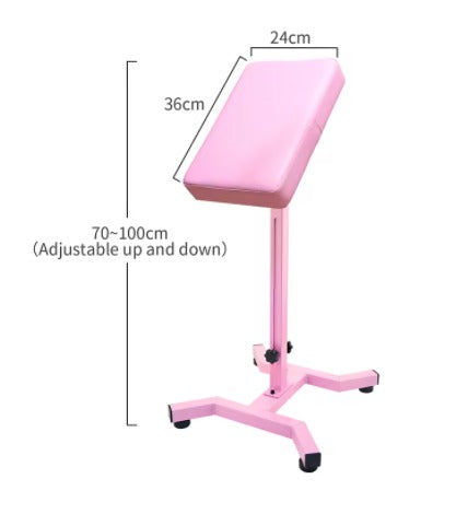 Dimensions and specifications of adjustable tattoo armrest L