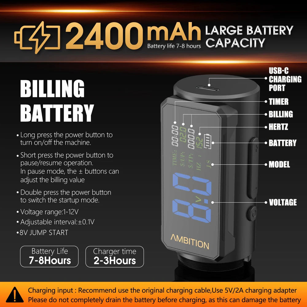 Ambition Soldier 270 S | Wireless Tattoo Pen Machine