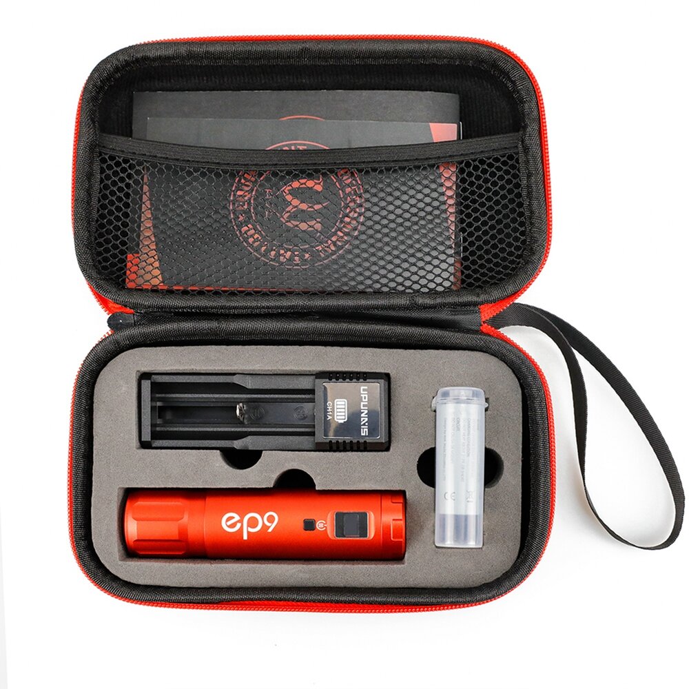 Full AVA GT Wireless Pen EP9 kit in red, including battery and accessories.