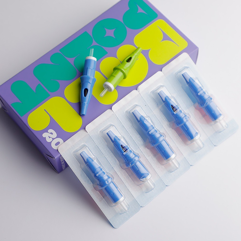 Ball Point Cartridge Pens in sealed packaging displayed alongside a branded box.