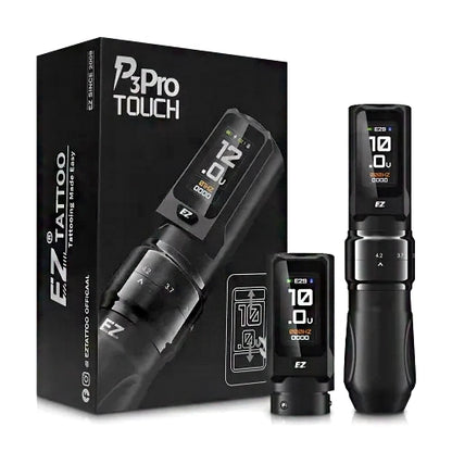 NEW EZ P3 Pro Touch Wireless Tattoo Pen Black | Adjustable stroke