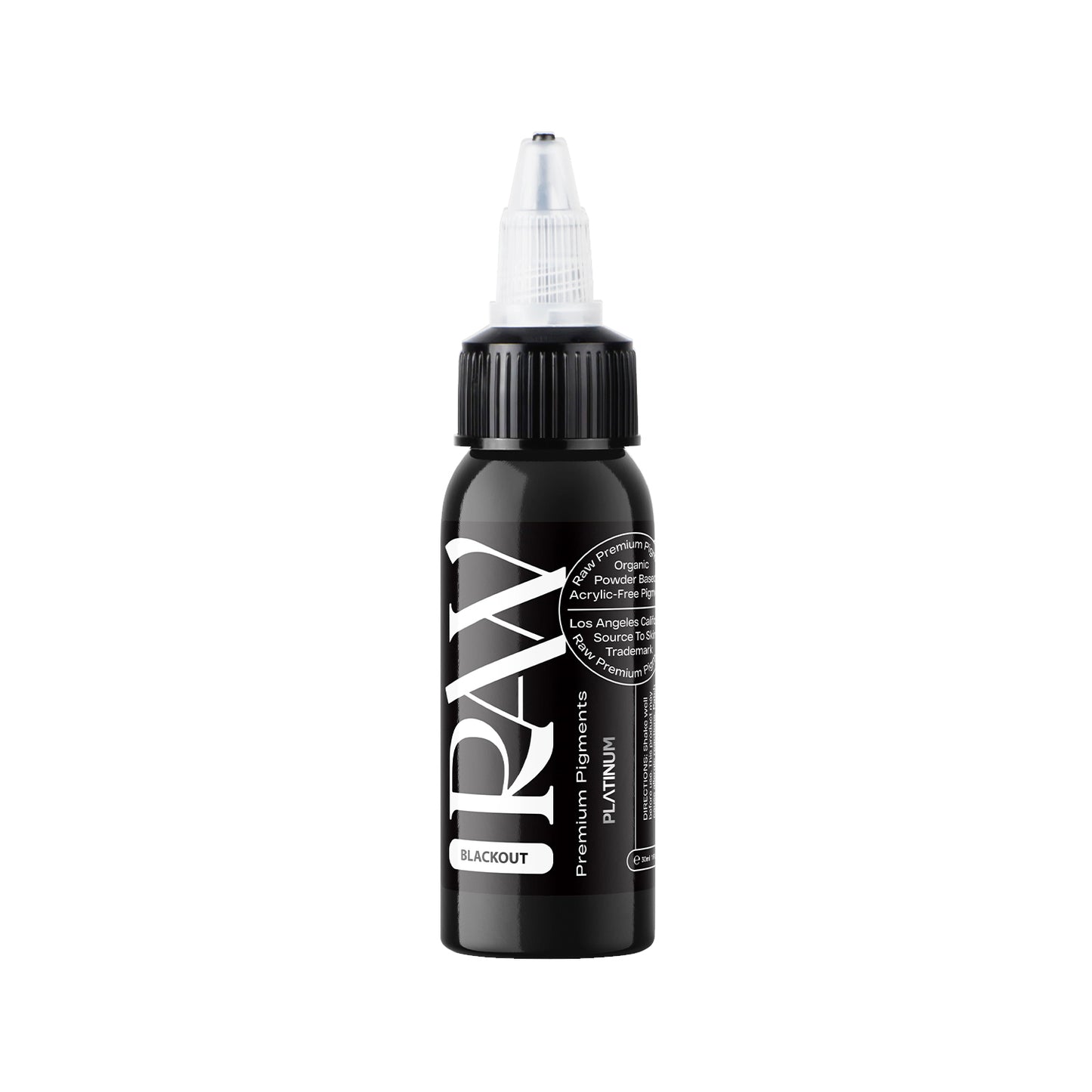 Blackout от Raw Premium Pigments е много тъмно черно мастило за татуировки