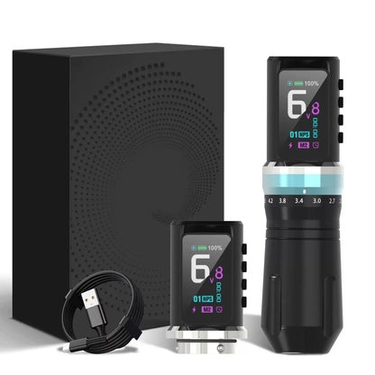 Безжична машина за татуировки регулируем ход 2.3-4.5 мм | 2 батерии