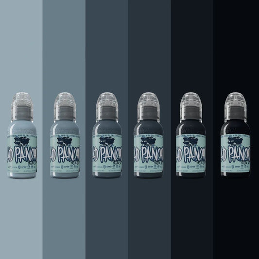 USA World Famous AD. PANCHO Pastel set - 6x30ml | World Famous Ink Set