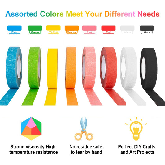 Waterproof Self-Adhesive Tape with Ali Colored Bundle | Водоустойчива самозалепваща се маскираща лента с цветен пакет