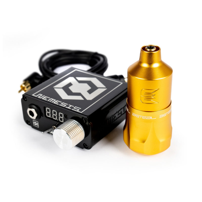 ПЪЛЕН КОМПЛЕКТ ЗА ТАТУИРОВКИ EQUALISER ASTRAL 4.0 + ЗАХРАНВАНЕ NEMESIS + КУТИЯ КАРТРИДЖ ИГЛИ