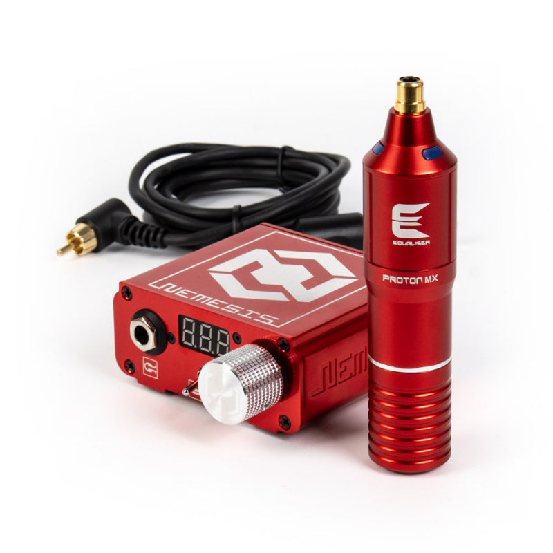 COMPLETE TATTOO SET | EQUALISER Proton MX Red 3.5 + Nemesis Power Supply + Cartridges