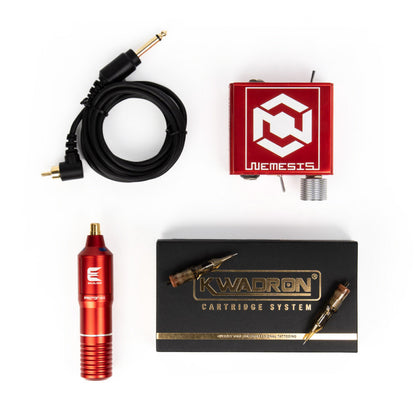 COMPLETE TATTOO SET | EQUALISER Proton MX Red 3.5 + Nemesis Power Supply + Cartridges