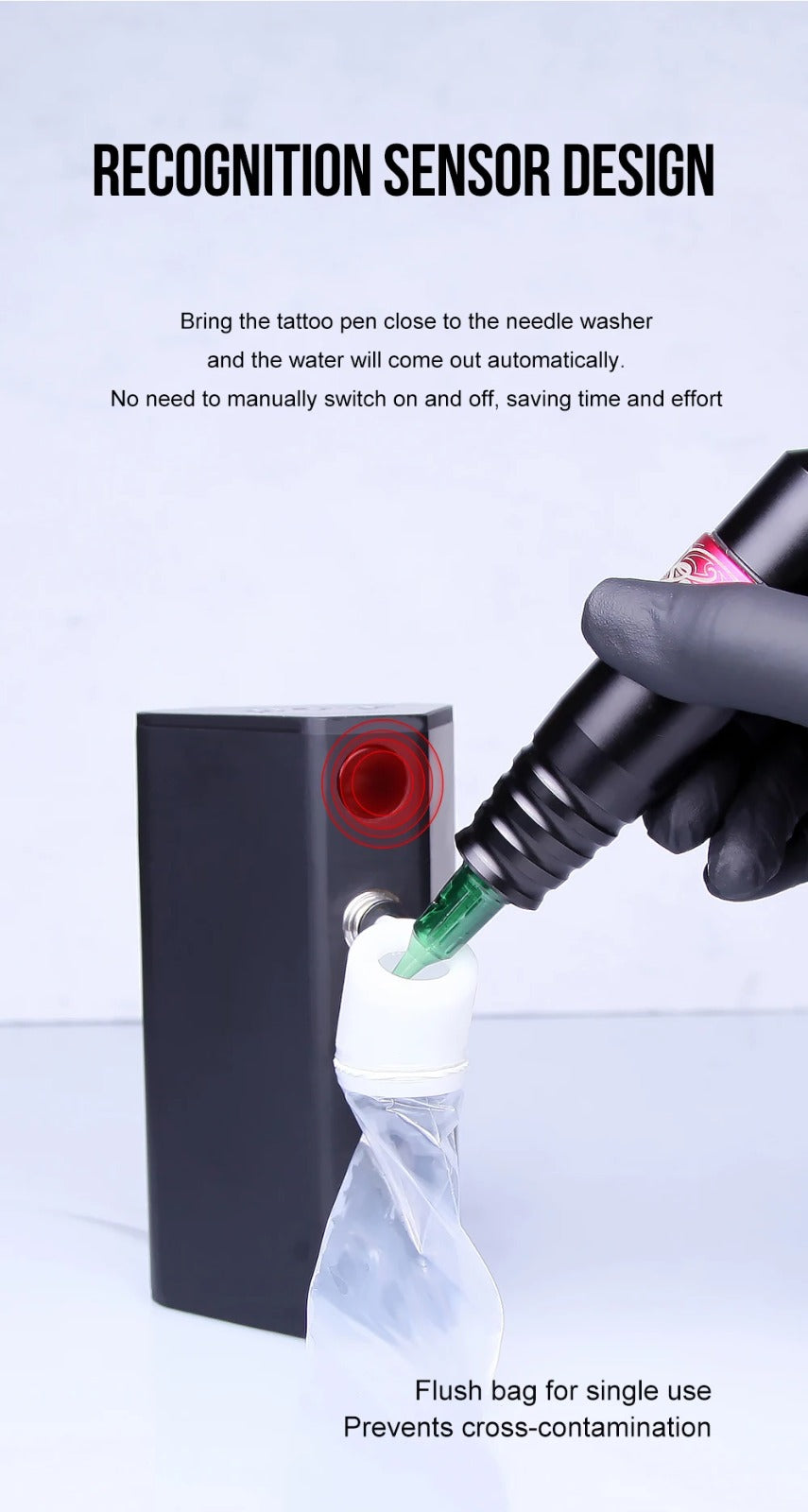 Tattoo needle cleaning machine