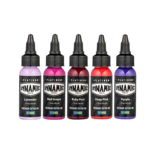 The Platinum range by Dynamic Colors Co is a fully REACH compliant line of EU tattoo inks, suitable for use anywhere in the world