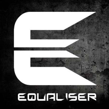 Equaliser brand logo on a textured black background.