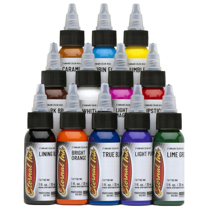 USA Eternal Tattoo Ink Set - 12x30ml Colors | Сет от цветни мастила на Етърнъл 12x30мл
