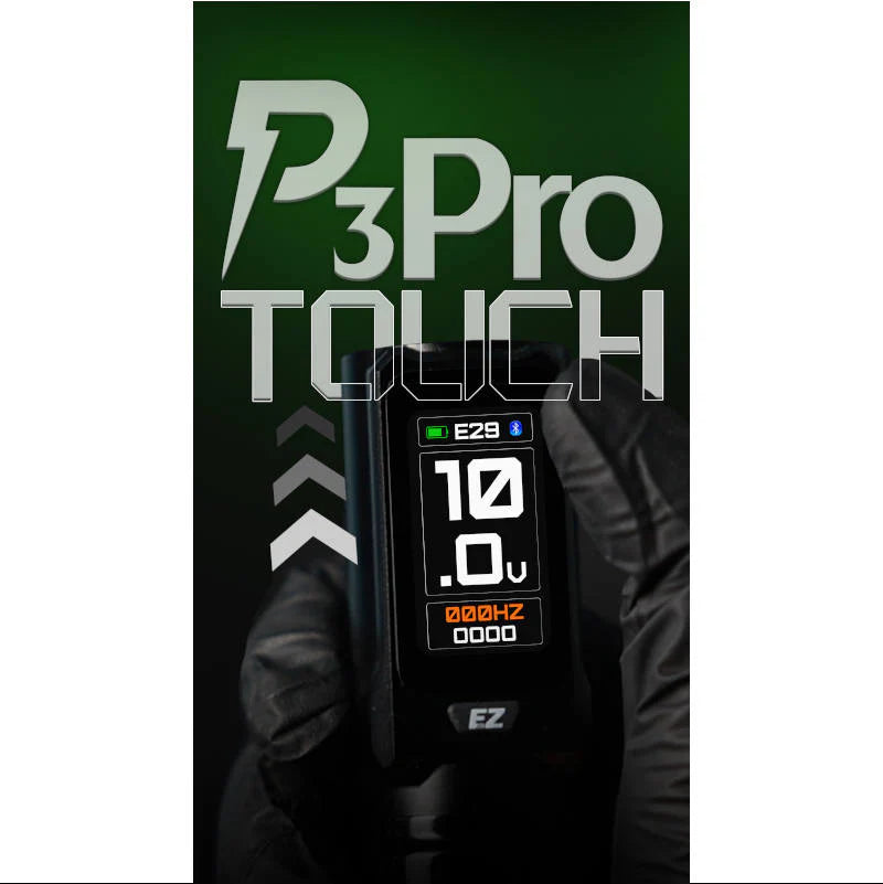 NEW EZ P3 Pro Touch Wireless Tattoo Pen Black | Adjustable stroke