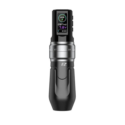 Side view of the EZ P3 Pro Wireless Tattoo Machine showcasing its ergonomic design.