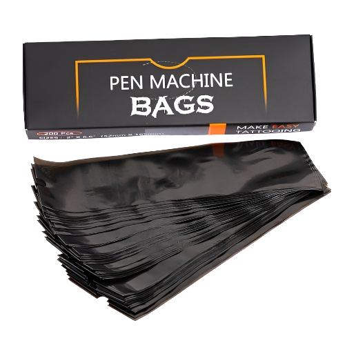 Stack of EZ pen machine protective bags for tattoo equipment hygiene