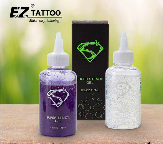 EZ Super Stencil Transfer Gel 120ml with packaging for tattoo stencil application