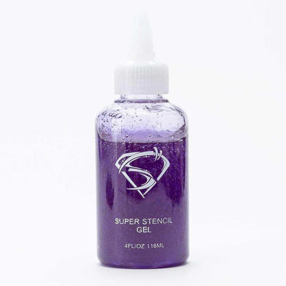 EZ Super Stencil Transfer Gel in purple and clear variants for professional use