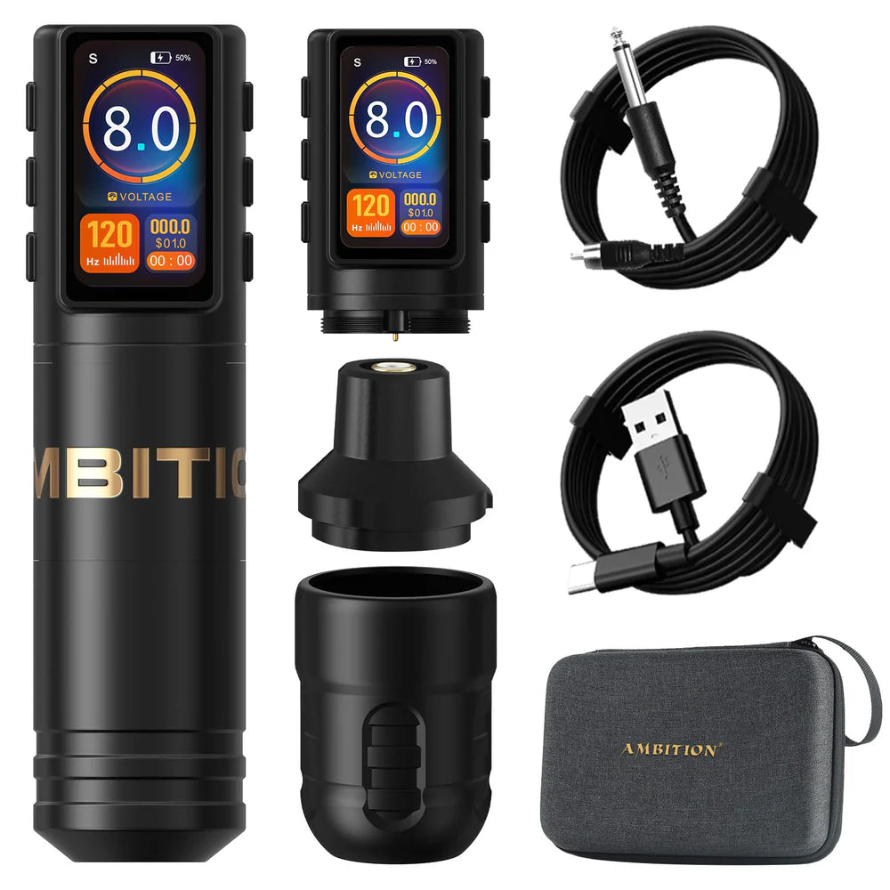 Ambition Ninja Max+ | Wireless Tattoo Pen Machine (Dual Batteries)