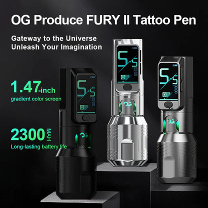 OG FURY Ⅱ 4.2mm Stroke Wireless Tattoo Pen | new generation wireless tattoo machine