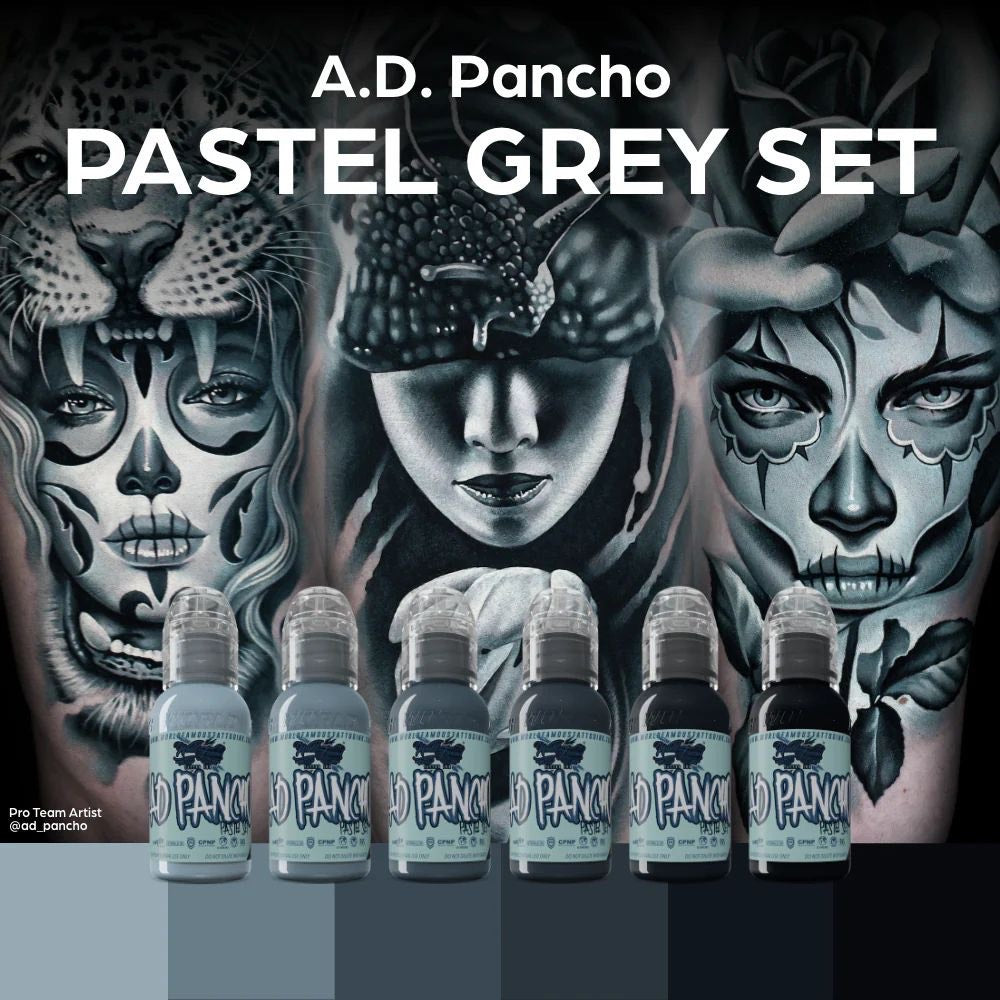 USA World Famous AD. PANCHO Pastel set - 6x30ml | Комплект от мастила на Уорлд Феймъс