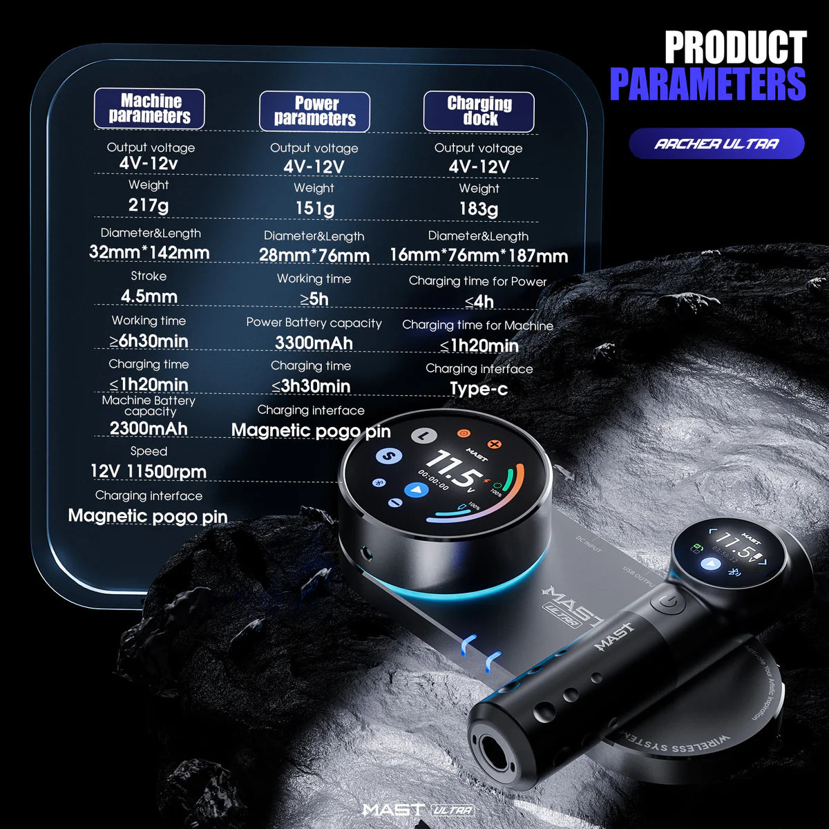 - The innovative neat design and improved circuit board structure of the latest MCore technology maintain the most stable integrated structure of the archer ultra machine without sacrificing power.
- The efficiency is extremely high, capable of coloring when in contact with the skin