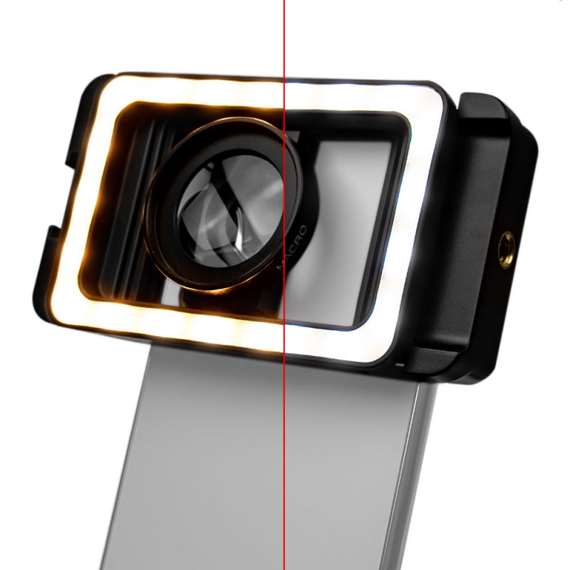 MACRO LENS AND LED LIGHT | Пълен комплект за смартфони
