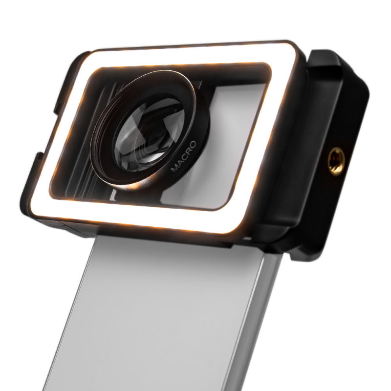 MACRO LENS AND LED LIGHT | Пълен комплект за смартфони