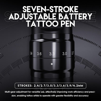 Mast Fold 2 Pro (2-battery version) | Dragonhawk Cordless Tattoo Machine with 2.4-4.2 mm Stroke Length