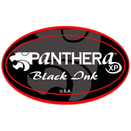 Panthera Black Ink logo showcasing the revolutionary brand in professional tattoo inks.