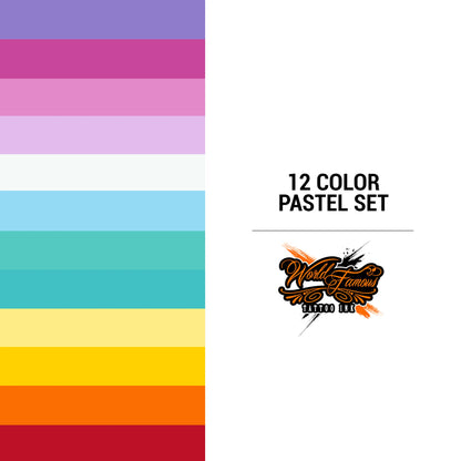 Complete Set of 12 Pastel Colour Set 30ml | USA World Famous Ink