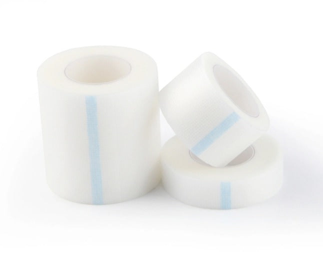 Multiple rolls of perforated adhesive tape in different sizes