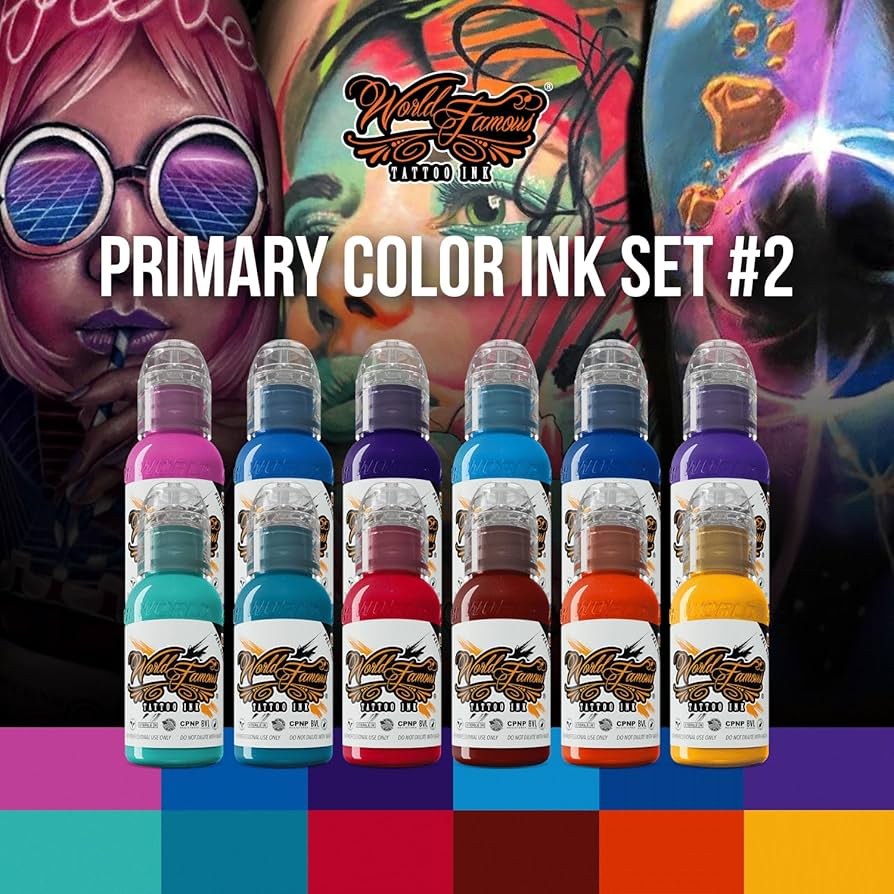 Complete Set of 12 Primary Colour Set #2 30ml | USA World Famous Ink