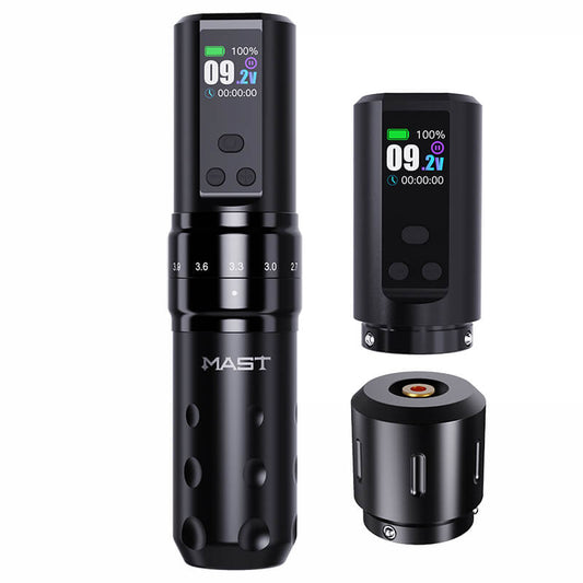 Mast Fold 2 Pro (2-battery version) | Dragonhawk Cordless Tattoo Machine with 2.4-4.2 mm Stroke Length
