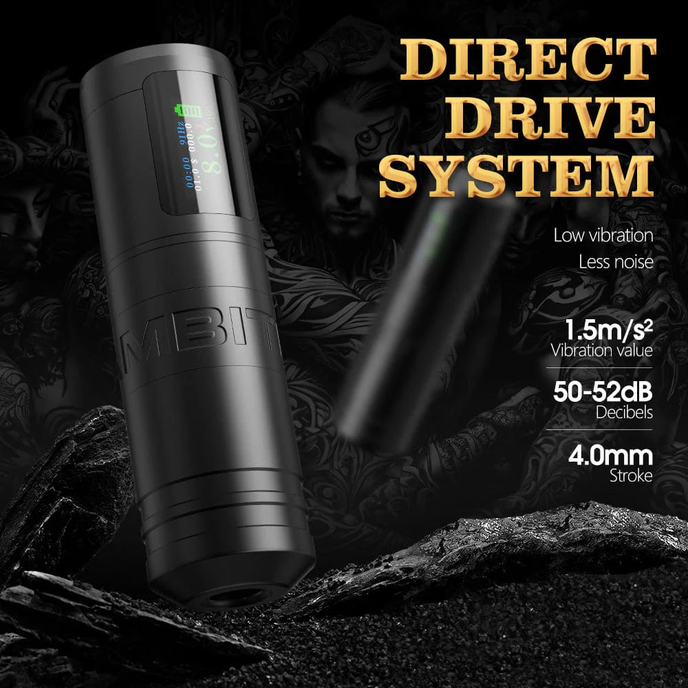 Ambition Ninja Ultra | Black Wireless Tattoo Pen Machine (Dual Batteries)
