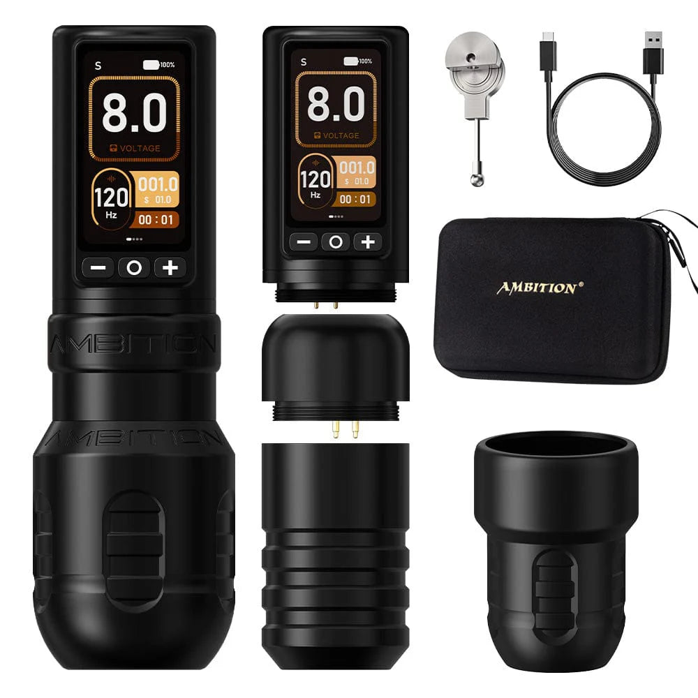 Ambition Torden Max | 4.0 - 3.5mm Wireless Tattoo Pen Machine (Dual Batteries)