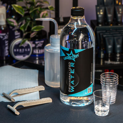 UNISTAR Demineralized Water 1L | Cleanliness and Safety for Professional Tattoos