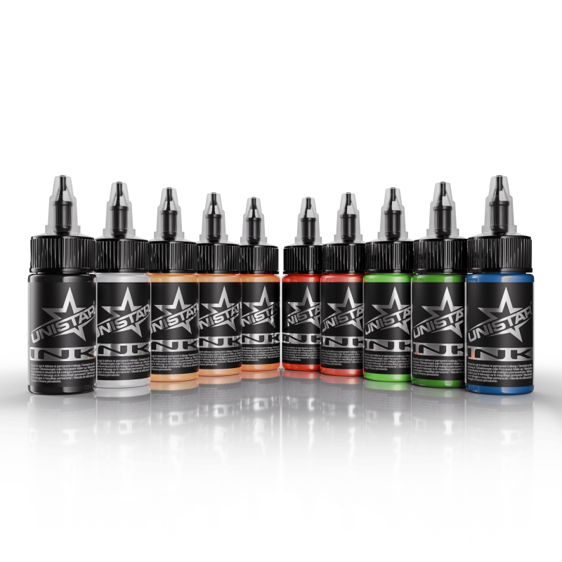 Unistar Ink Top Basic Color Set 10x30ml | Reach Compliant