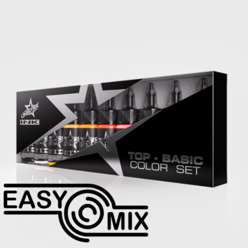 Unistar Ink Top Basic Color Set 10x30ml | Reach Compliant