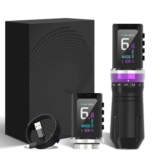 Безжична машина за татуировки регулируем ход 2.3-4.5 мм | 2 батерии