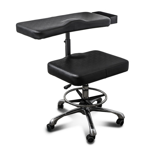 KWADRON WING Swivel stool with armrest | Black color