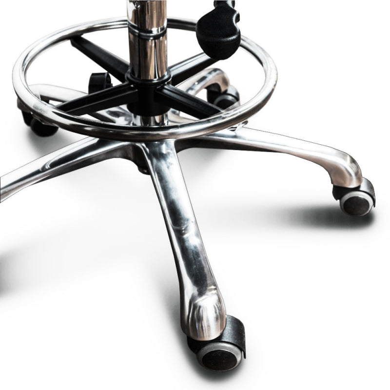 KWADRON WING Swivel stool with armrest | Black color