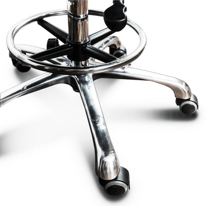 KWADRON WING Swivel stool with armrest | Black color