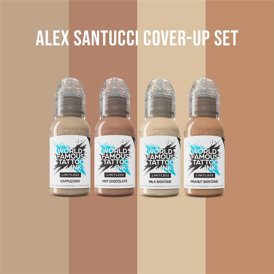 World Famous Limitless Tattoo Ink REACH | Santucci Skin Tone Set - 4x 30ml