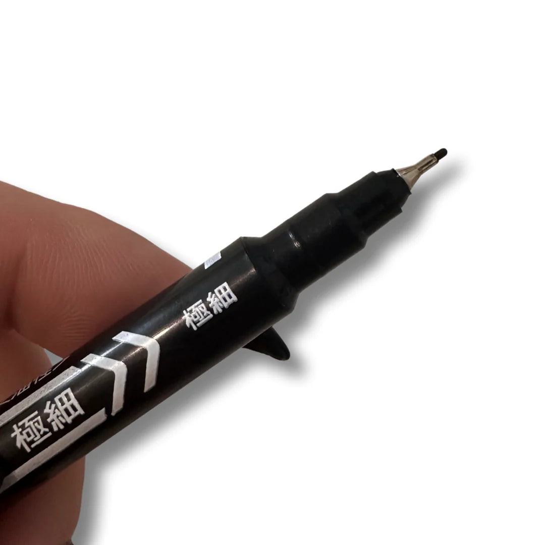 Close-up of Zebili skin pen with 1mm tip for lines